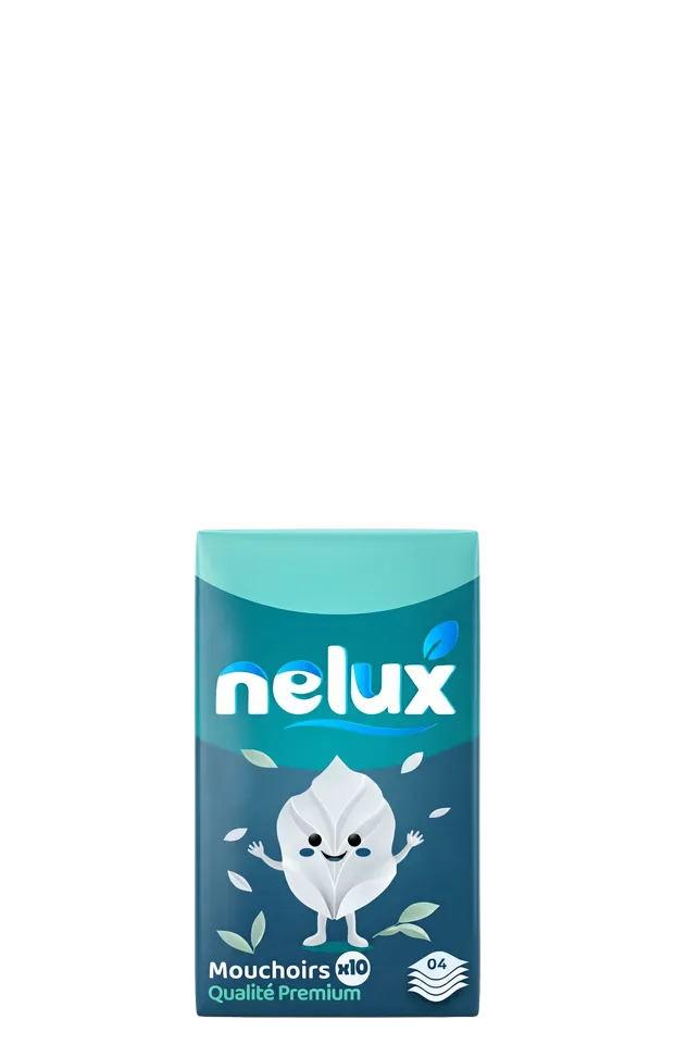 Paquet NELUX Poche, 10 mouchoirs 4 plis